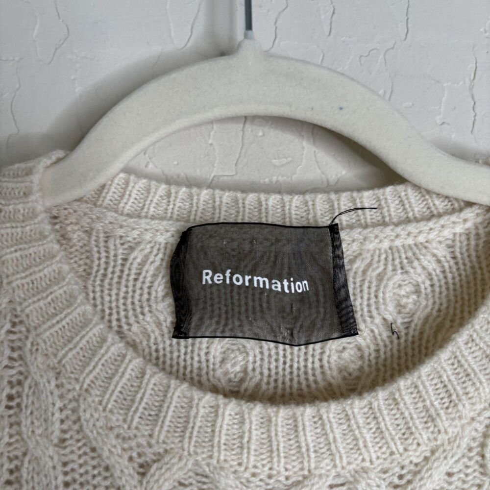 Reformation Cable Knit Cashmere Sweater - Picture 3 of 4